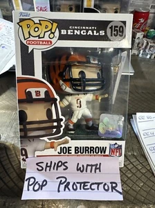 Funko Pop - NFL - Joe Burrow Cincinnati Bengals 159 - NFL- Free Pop Protector - Picture 1 of 1