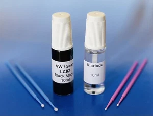 Lackstift-Set VW / Seat , LC9Z , C9Z , Black Magic perl., 2x 10ml + 4 Lacktupfer - Bild 1 von 2