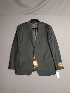 BERTOLINI Blazer Mens 42 Coat Two Button Jacket Black Silk Wool Suit NWT $395 - Picture 1 of 17