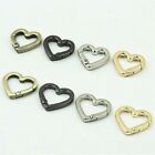 10pcs Heart Spring Hook Buckle Key Ring Pendant Connecting Snap Shoes Garment