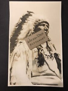 c1950s RP STONEY INDIAN CHIEF by Byron Harmon, Banff, Canadian Pacific Railway