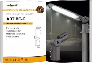 Brazo Ajustable Para Panel Solar UNIVERSO ART.BC-G Aluminio Gris - Imagen 1 de 1