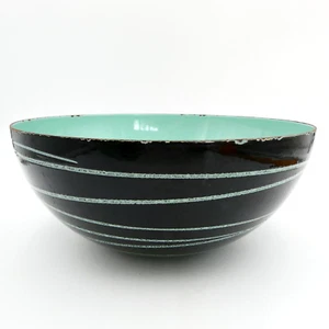 Cathrineholm Saturn Bowl 9.5 pulgadas Negro Turquesa Grete Prytz Kittread De Colección MCM - Imagen 1 de 8