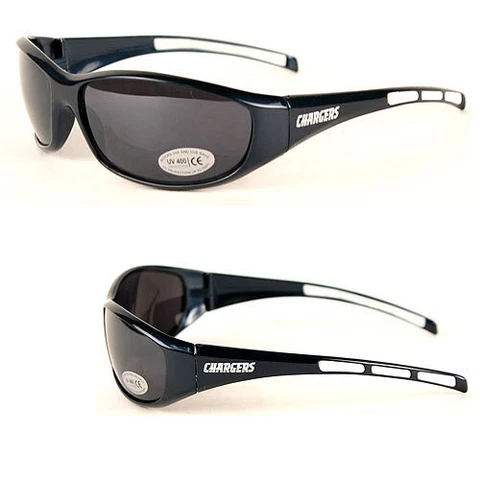 LOS ANGELES CHARGERS WRAP 3 DOTS SUNGLASSES UV400 AND W/FREE POUCH/BAG NEW Cover