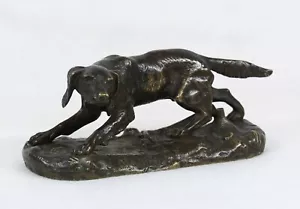 Jules Moigniez (French 1835-1894) Dog Bronze Sculpture - Picture 1 of 12