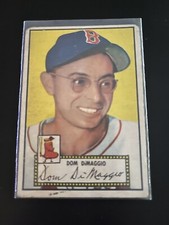 1952 Topps - Red Back #22 Dom DiMaggio Red Socks MLB Baseball Card Vintage 