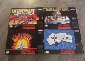 Lot of 4 Boxes *  Snes Box Only * Super Nintendo Original box Metal Combat - Picture 1 of 7