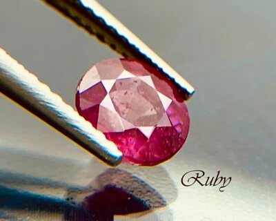 1.32cts Vivid Blood Red Natural RUBY Gemstone Oval Cut LE-Residue Heat Certified - Image 1 of 4