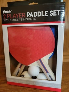 Franklin 2 Player Paddle Set with 3 Table Tennis Balls New - Picture 1 of 2