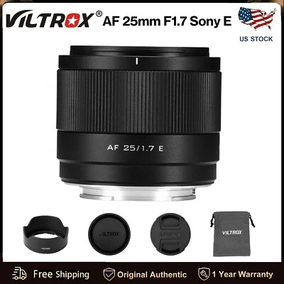 Viltrox 25mm F1.7 APS-C Auto Focus Lens For Sony ZV-E10 II a6700 a6600 a6400 - Image 1 of 4