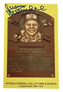 Juan Marichal Giants Signed Auto Baseball Hall Fame HOF Plaque PSA/DNA (B59) #2 - Picture 1 of 2