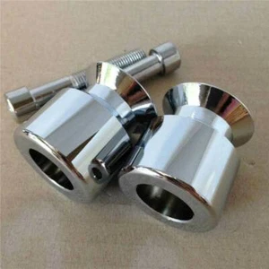 Chrome Swingarm Spools For Kawasaki ER-6N EX250F EX650 ZRX1100 ZRX1200/R ZZR600 - Picture 1 of 5