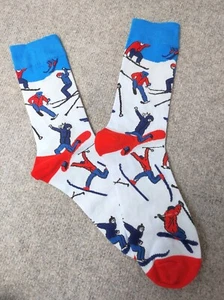 Socken Ski Bergen Snowboard Lustig Witzig Bunt Geschenk Damen Herren Unisex - Bild 1 von 4
