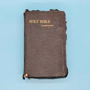 Cambridge KJV Minion Illustrated Text Bible Leather Semi-Yapp 24mo Compact 1930 - Foto 1 di 12