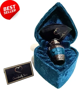 Mini Dark Blue Brass Cremation Urns for Ashes with Velvet Case and Funnel - Picture 1 of 12