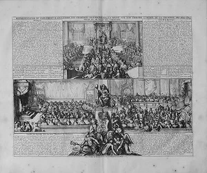 Antique map, Chatelain, Representation du parlement d'Angleterre - Picture 1 of 1