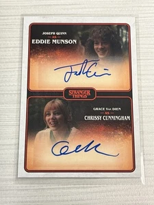 Topps Zerocool Stranger Things S4 Dual Auto Eddie Munson & Chrissy Cunningham - Picture 1 of 2