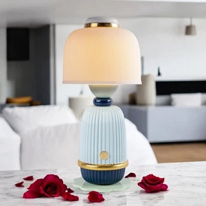 Lladro KOKESHI LAMP - BLUE 01024147 Japanese dolls - Picture 1 of 5