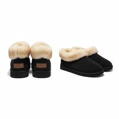 PAMIR Suede Sheepskin Slippers Brown Solid Shearling Lined Mens Booties US 13 - Image 1 of 4