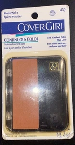 Vintage Cover Girl Continuous Color Blush Moisture Enriched Bronze Spice 470 USA - Picture 1 of 4