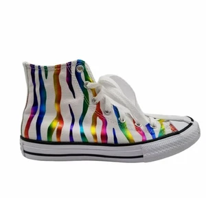 Cinta Converse Chuck Taylor All Star High Top Rainbow Zebra Junior Talla 5 - Imagen 1 de 8