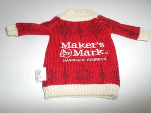 Maker's Mark Handmade Bourbon Mini Holiday Bottle Sweater Multicolor - Picture 1 of 3