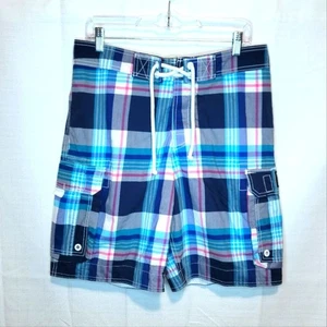 Bañador Hollister a Cuadros 8" Board Shorts Talla Mediana - Imagen 1 de 9