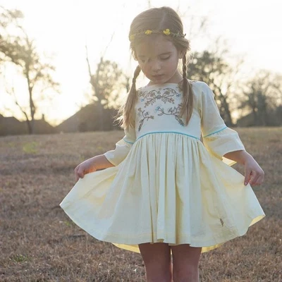 Well Dressed Wolf Girls Size 8 Yellow Boho Jo Dress NWT - Image 1 of 2