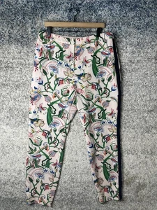 Pantaloni Ted Baker donna grandi floreali conici slim fit elasticizzati eleganti - Foto 1 di 9