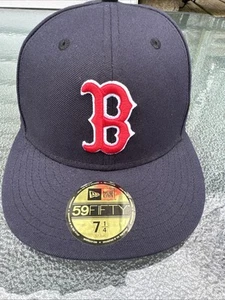 Boston Red Sox Hat Cap New Era Size 7 1/4 Fitted MLB On Field 59Fifty MLB - Picture 1 of 6