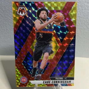 Cade Cunningham 2024-25 Panini Mosaic Choice Fusion Red & Yellow /75 Pistons - Picture 1 of 3