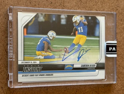 2024 Panini Instant 218 Chargers CAMERON DICKER Autographed Signed AUTO /99 Card - Image 1 of 4