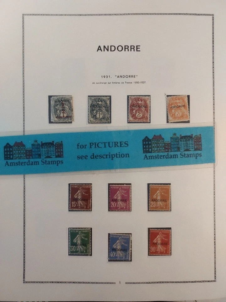 Andorra Francia 1931!!-1955 + Colección BOB vf MH en páginas Alto valor CAT ¡EXCELENTE! - Imagen 1 de 1