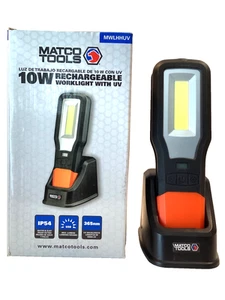 Matco Tools 550 Lumen Cordless Snap Lock Base Worklight Red UV Lite MWLHHUV MINT - Bild 1 von 12