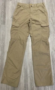 Carhartt BN200-M Force Relaxed Fit Cargo Pants Men 32x34 khaki Straight Leg Work - Picture 1 of 18