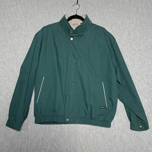 Members Only Mariner Men's Bomber Jacket Green Zip Pockets Snap Size L - Picture 1 of 6