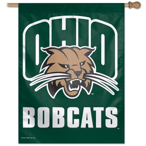 OHIO BOBCATS 28"X40" BANNER FLAG BRAND NEW WINCRAFT 👀🐱 Cover
