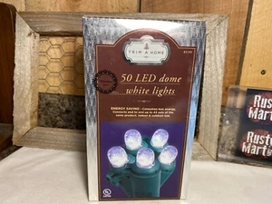 50 LED Dome White Light Strand ~ Christmas ~ Holiday ~ Outdoor ~ Trim-A-Home - Picture 1 of 3