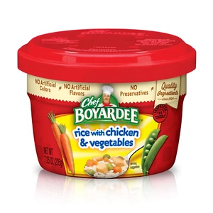 Rice with Chicken and Vegetables, Microwave Food, 7.5 OZ Microwaveable Bowl (12 - Picture 1 of 8