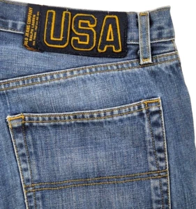 Polo Jeans Ralph Lauren USA Patch 33x32 ( 28") RL Easy Fit Jeans Loose Baggy 90s - Picture 1 of 10
