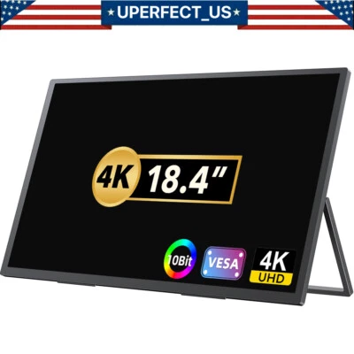4K Portable Monitor, 18.4" 1500:1 Gaming HDR Screen Display HDMI 3840*2160P Used - Image 1 of 4