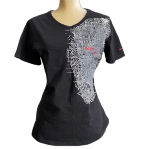 Cash Original Marken T-Shirt Damen Gr. LARGE Grafik schwarz New York City Karte - Bild 1 von 8