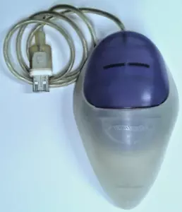 Vintage Apple M4848 Maus mit Konturgehäuse Grape Purple iMac G3 Hockeypuck - Bild 1 von 5