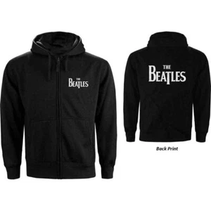 The Beatles Black Drop Logo Official Unisex Hoodie Hooded Top - Picture 1 of 1