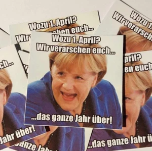10x Wir verars... Euch das ganze Jahr Aufkleber Gegen Merkel FCK CDU FCK Grüne - Picture 1 of 2