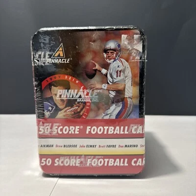 Drew Bledsoe 1997 Pinnacle Score 150 Football Card Factory SealedCollectible Tin - Image 1 of 4