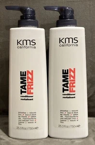 (2) PACK! KMS TAME FRIZZ CONDITIONER SMOOTHES REDUCES FRIZZ - 25.3 OZ ORIGINAL - Picture 1 of 2