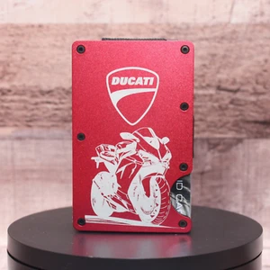 Logotipo Ducati - Billetera Grabada Láser Personalizada - GRAN BILLETERA DE REGALO - Imagen 1 de 8