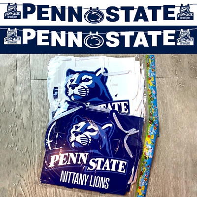 Paquete de 4 pancartas del partido Penn State. Letrero de letras grandes decoración PSU Nittany Lions Foto 1 de 4