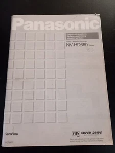 ISTRUZIONI / MANUALE ORIGINALE PANASONIC NV-HD650 VIDEOREGISTRATORE - Foto 1 di 1